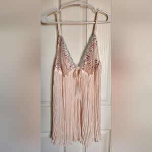 Victoria's Secret Pink Floral Cherry Blossom Baby Doll Chemis Nwt XL